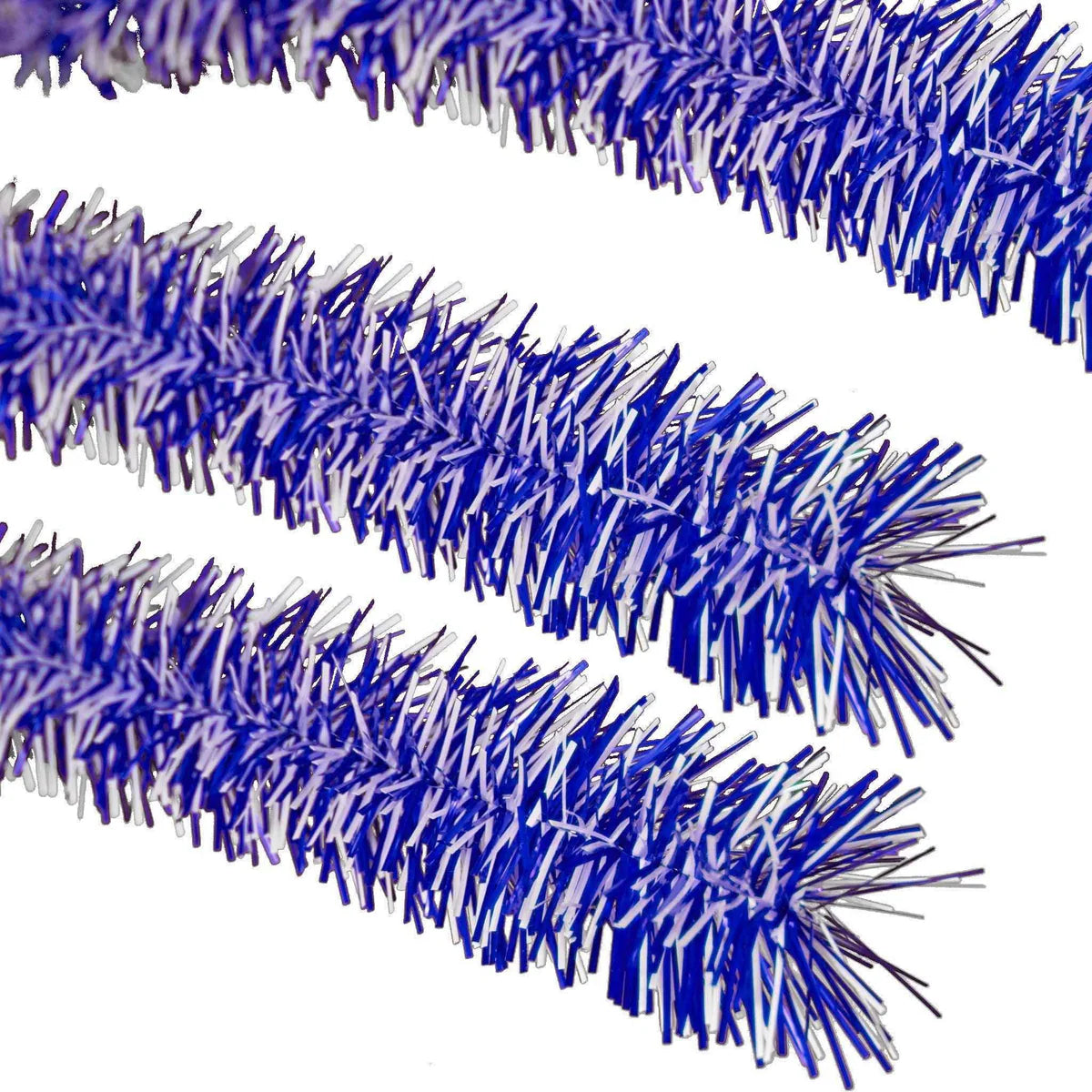 BLUE AND WHITE TINSEL GARLAND
