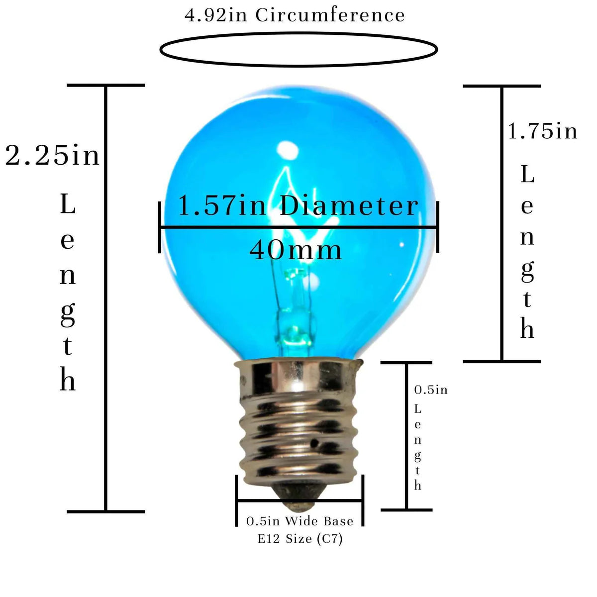 BLUE G40 LIGHT BULBS