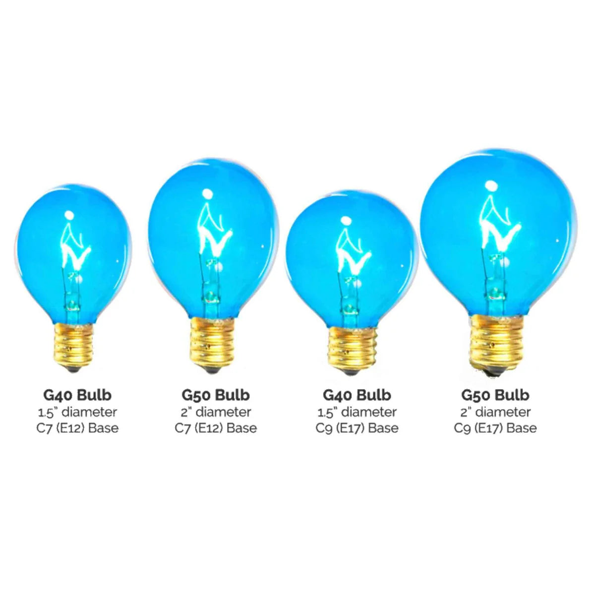 BLUE G50 LIGHT BULBS