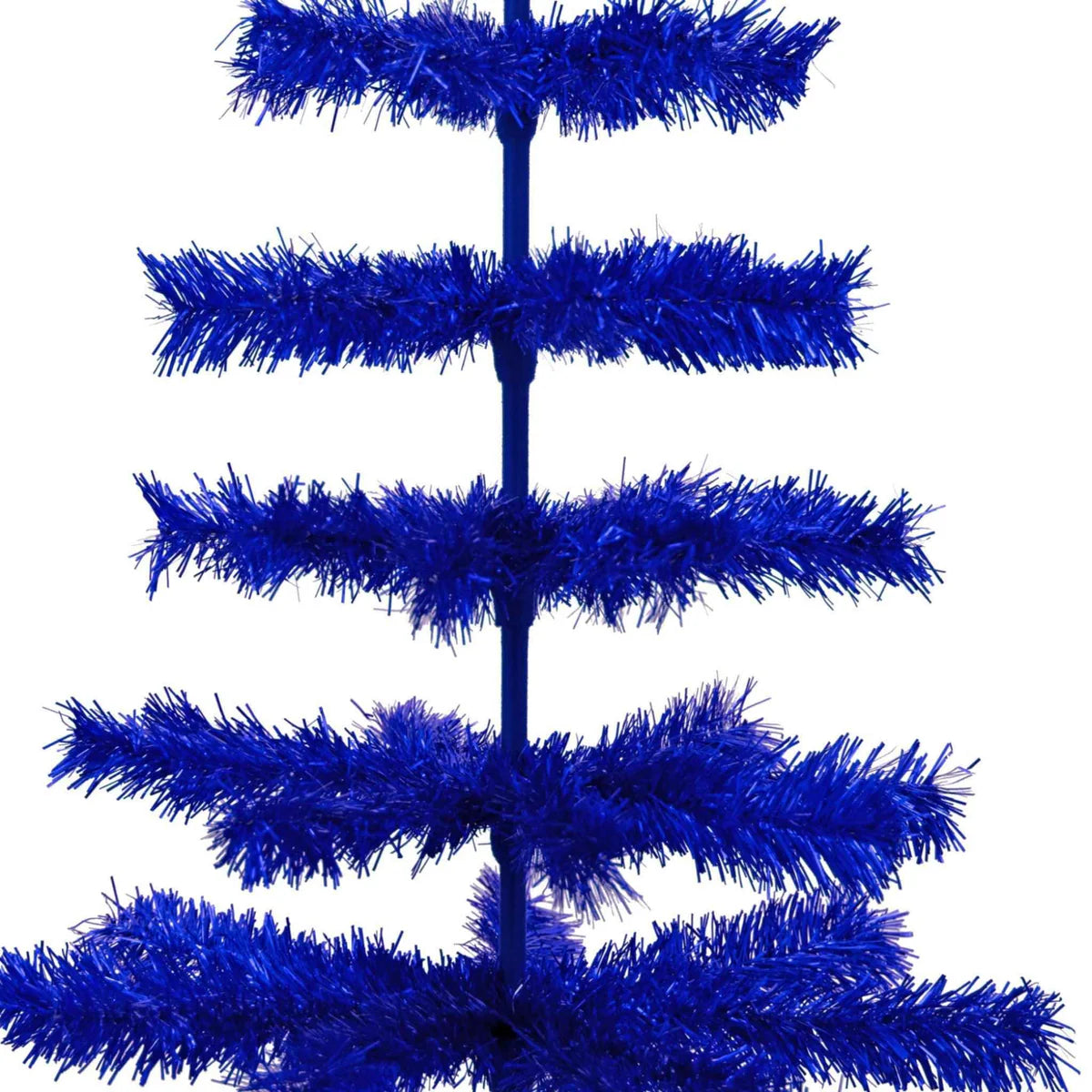 BLUE TINSEL CHRISTMAS TREE