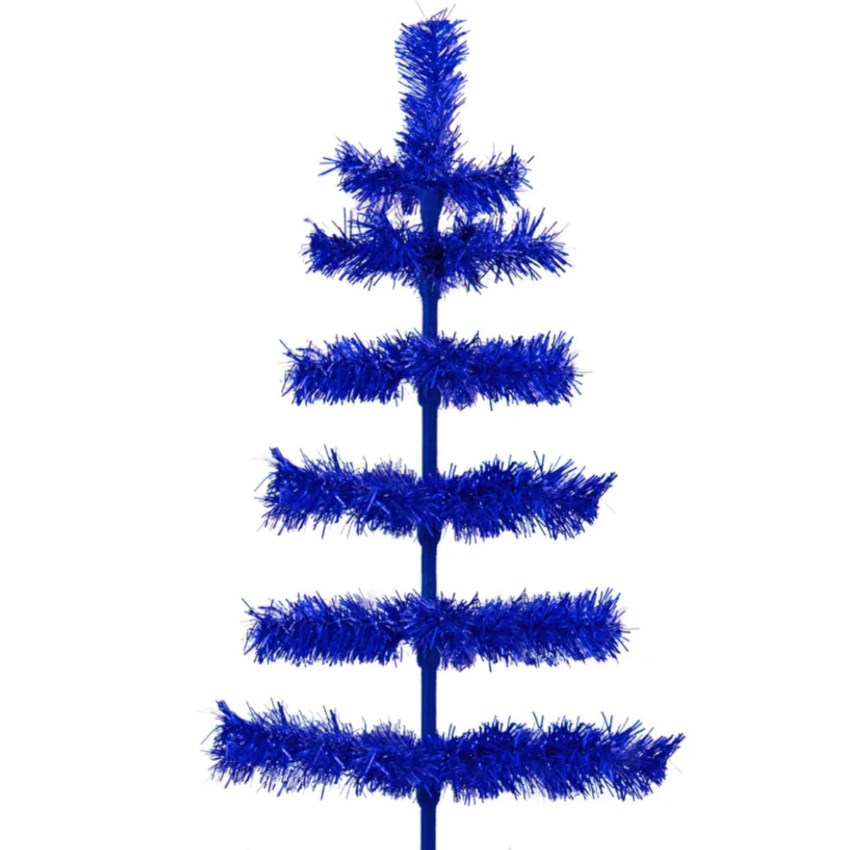 BLUE TINSEL CHRISTMAS TREE