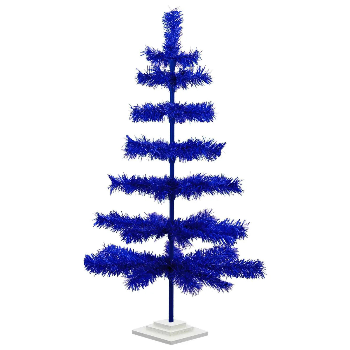 BLUE TINSEL CHRISTMAS TREE