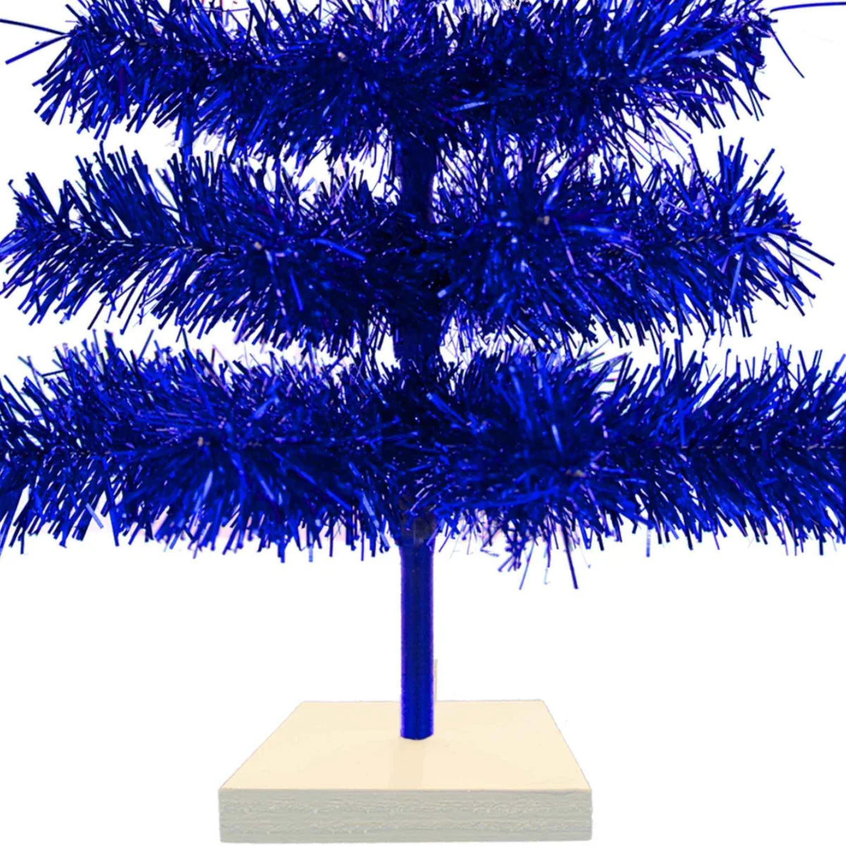 BLUE TINSEL CHRISTMAS TREE