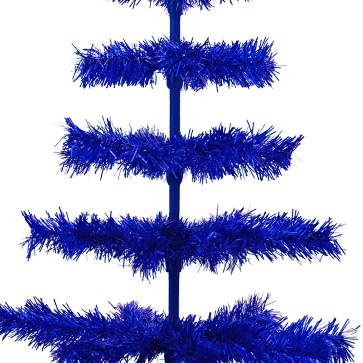 BLUE TINSEL CHRISTMAS TREE