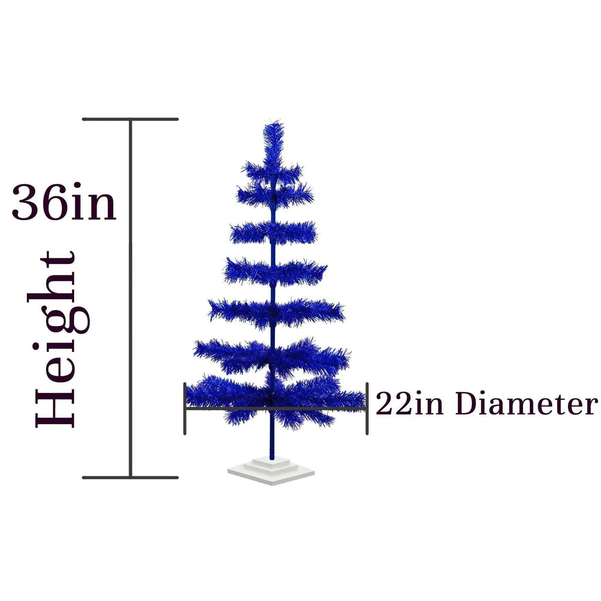 BLUE TINSEL CHRISTMAS TREE