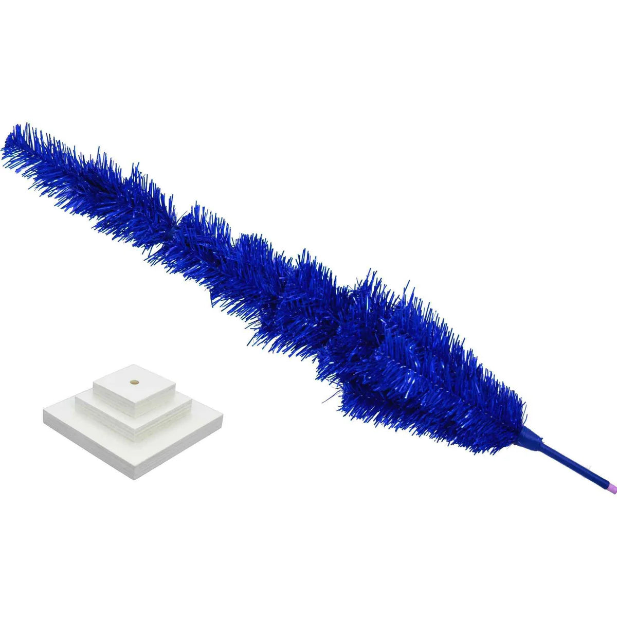 BLUE TINSEL CHRISTMAS TREE