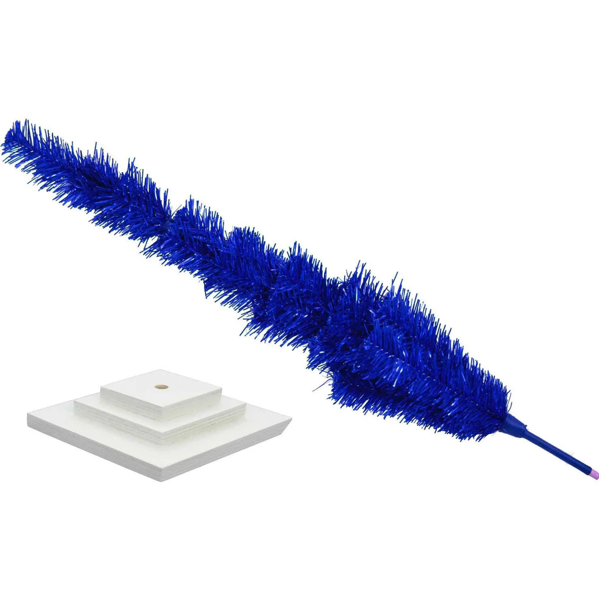 BLUE TINSEL CHRISTMAS TREE