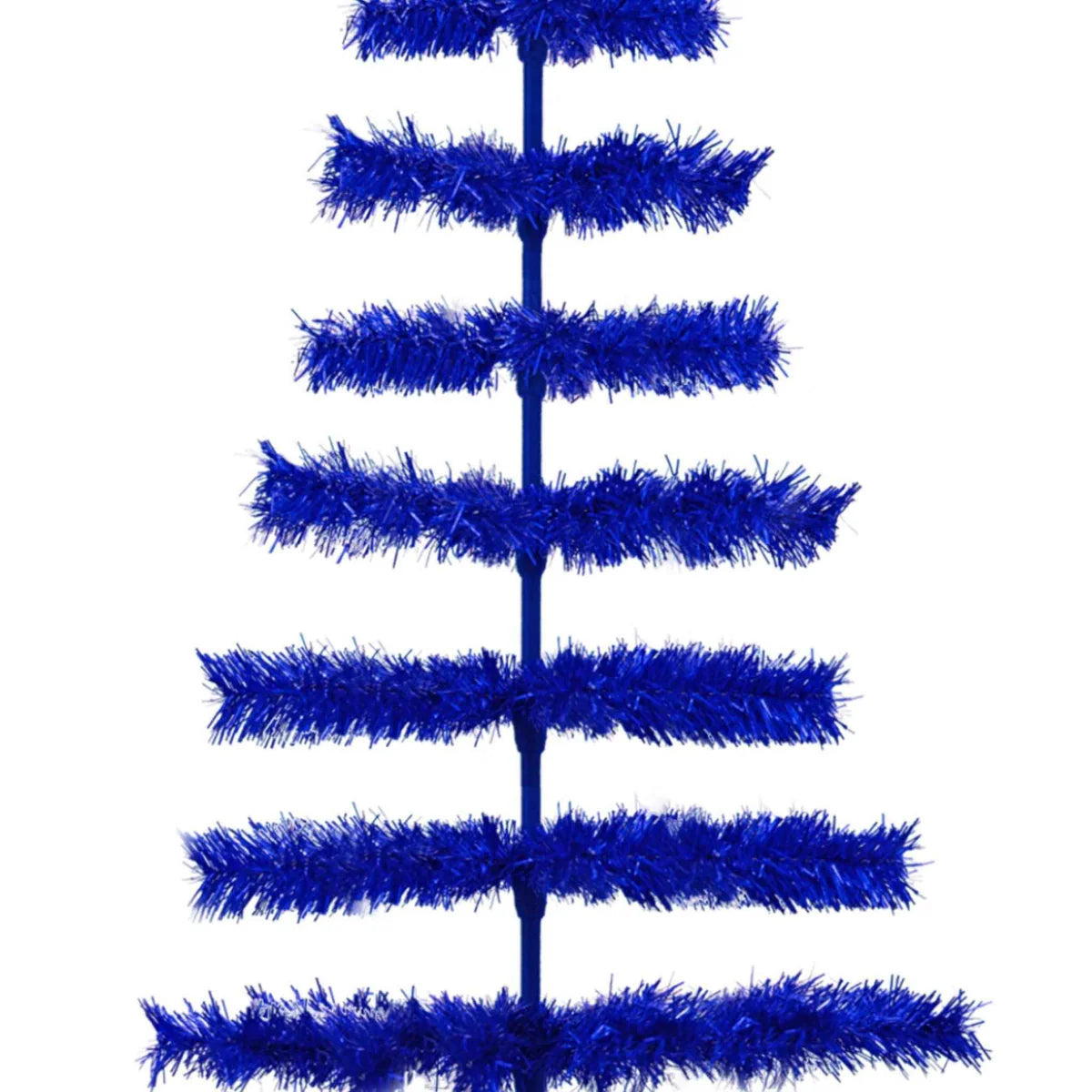BLUE TINSEL CHRISTMAS TREE