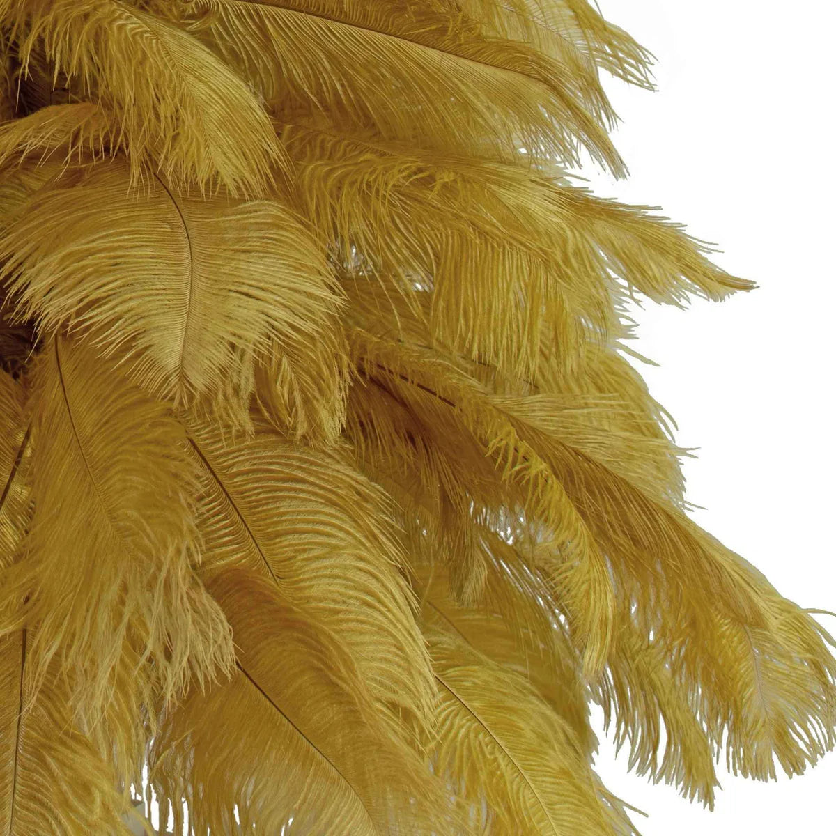 BROWN OSTRICH FEATHER CHRISTMAS TREE