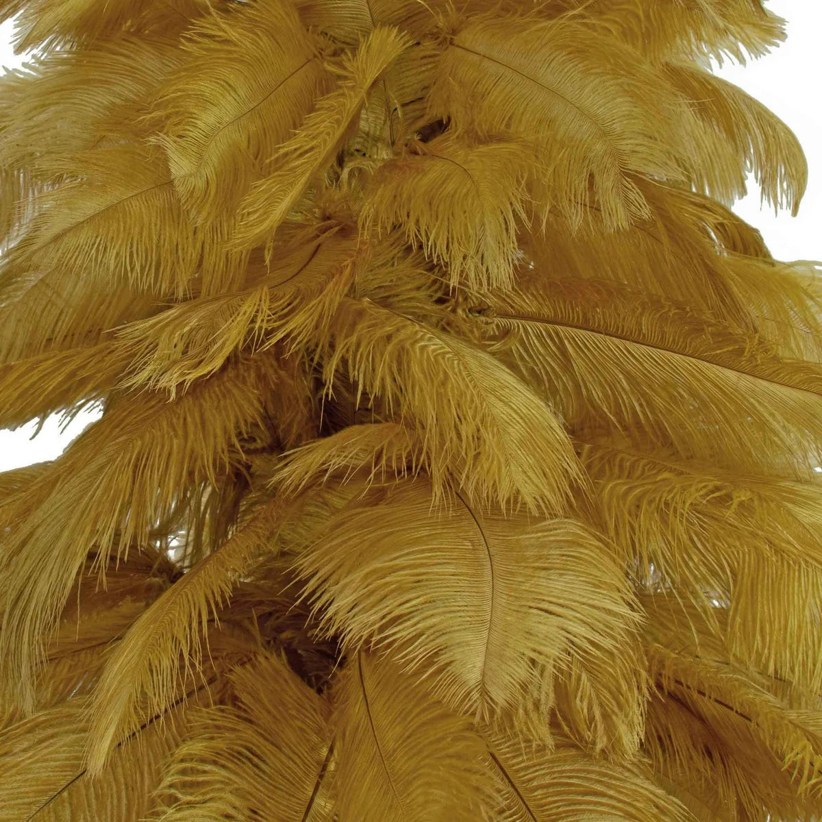 BROWN OSTRICH FEATHER CHRISTMAS TREE