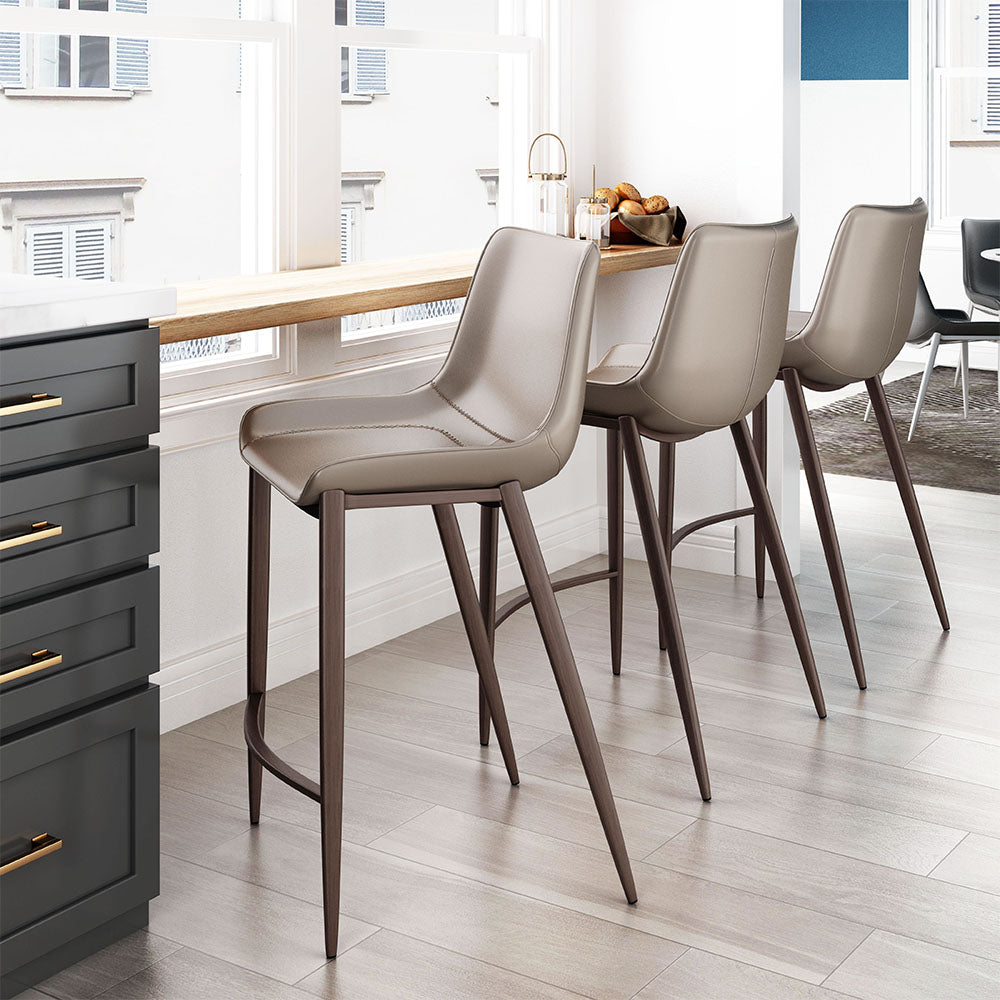 MAGNUS COUNTER STOOL BROWN & WALNUT