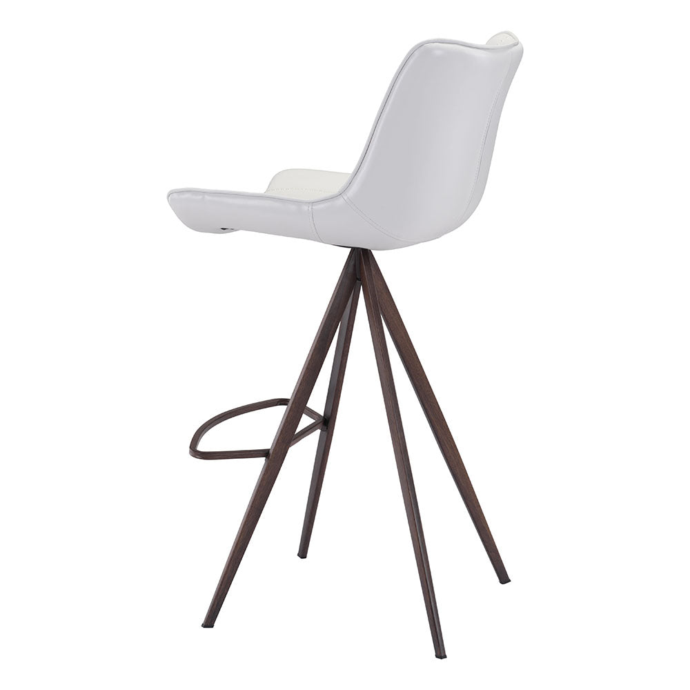 AKI BARSTOOL WHITE & WALNUT