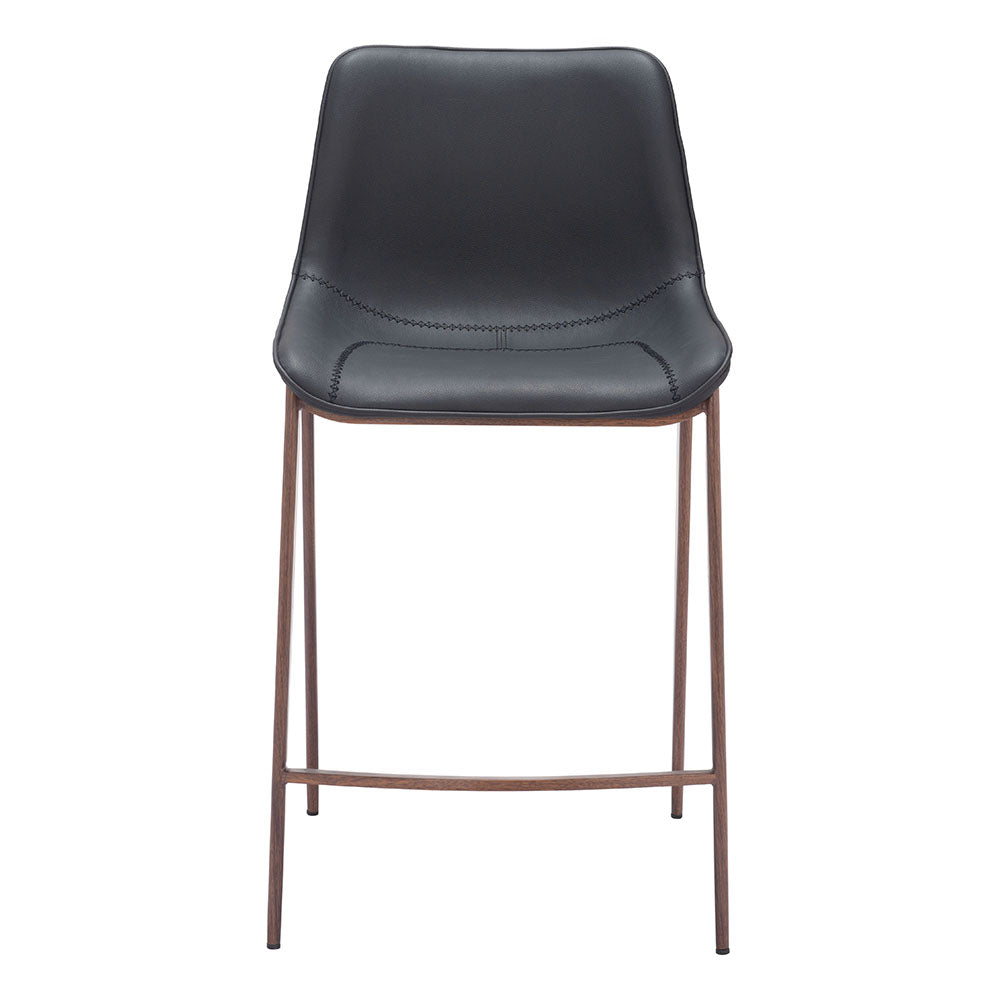 MAGNUS COUNTER STOOL BLACK & WALNUT