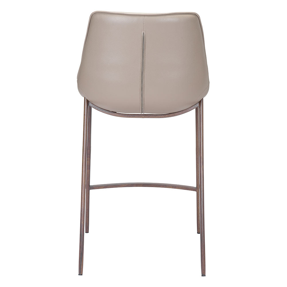 MAGNUS COUNTER STOOL BROWN & WALNUT