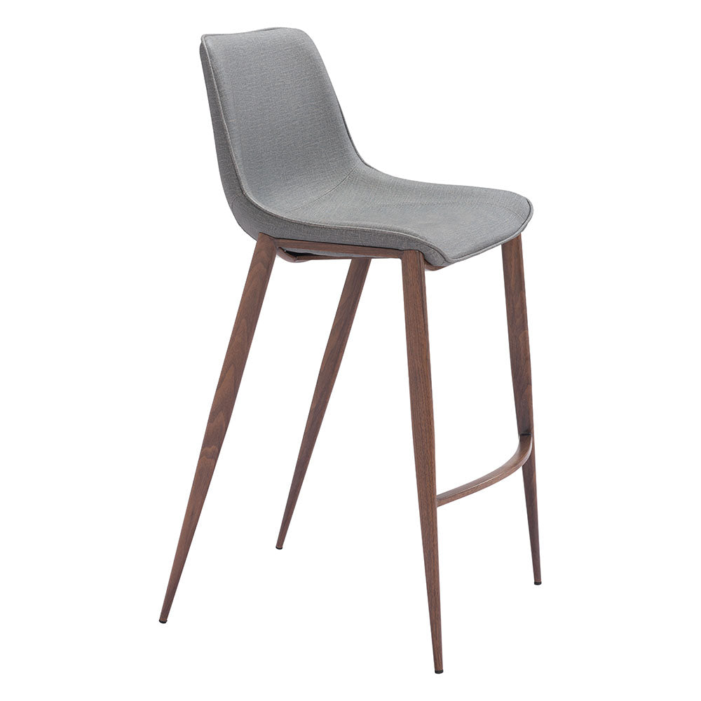 MAGNUS BARSTOOL SLATE GRAY & WALNUT