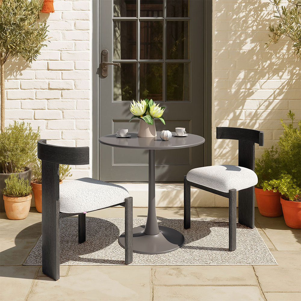 TIANA DINING CHAIR BLACK & BEIGE