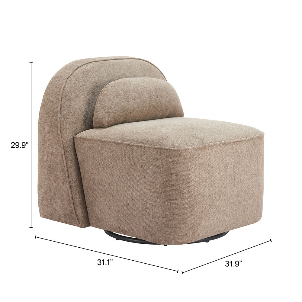 KAKAO SWIVEL CHAIR OLIVE BROWN