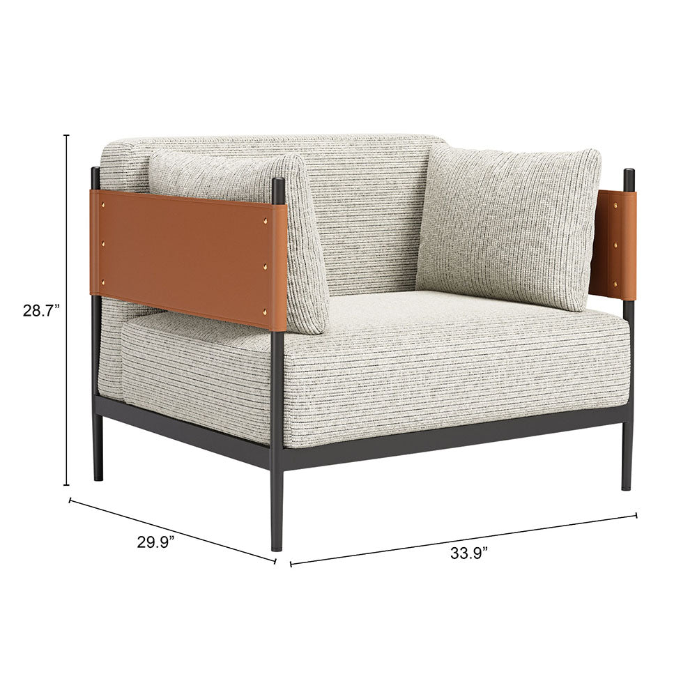 STIRBE ARMCHAIR GRAY