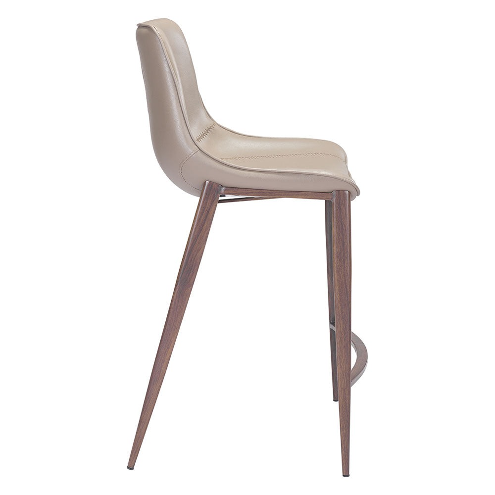 MAGNUS COUNTER STOOL BROWN & WALNUT