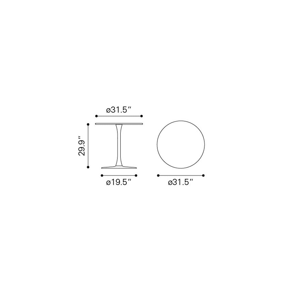 SOLEIL DINING TABLE WHITE