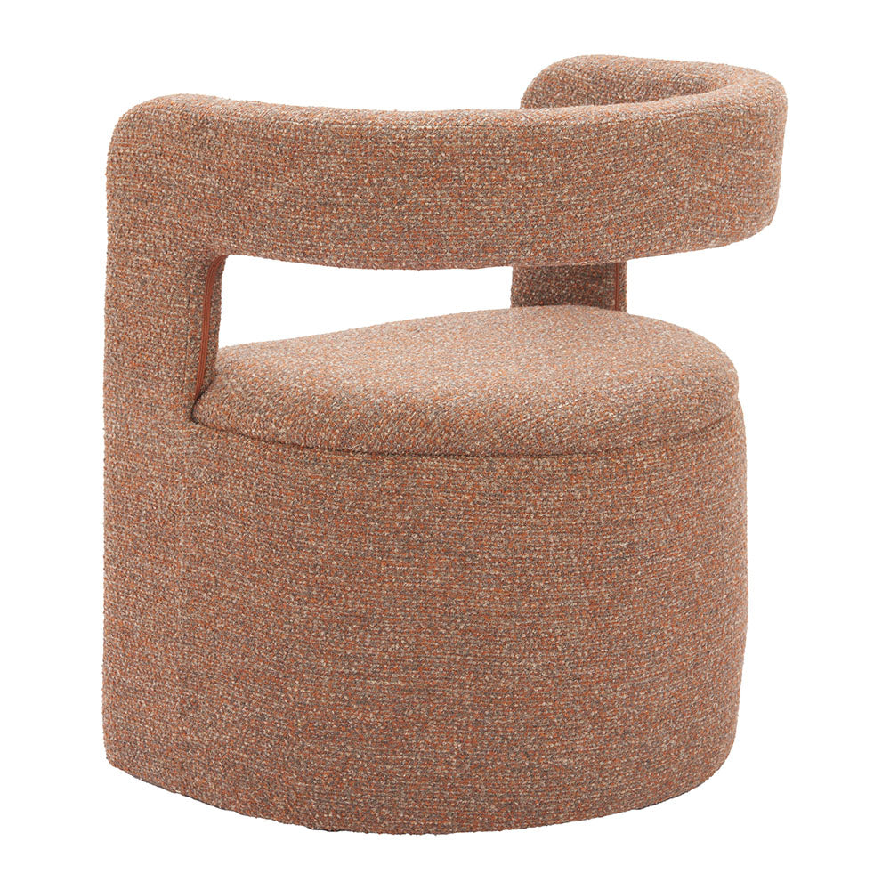 ATRIA ACCENT CHAIR & OTTOMAN TAWNY BROWN