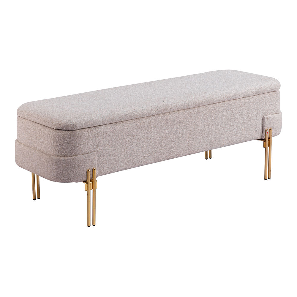 LEBRETON STORAGE BENCH OATMEAL BEIGE