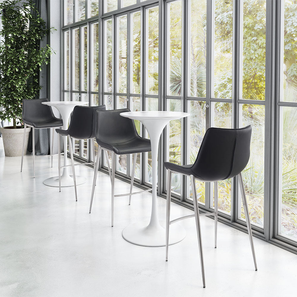 MAGNUS BARSTOOL BLACK & SILVER