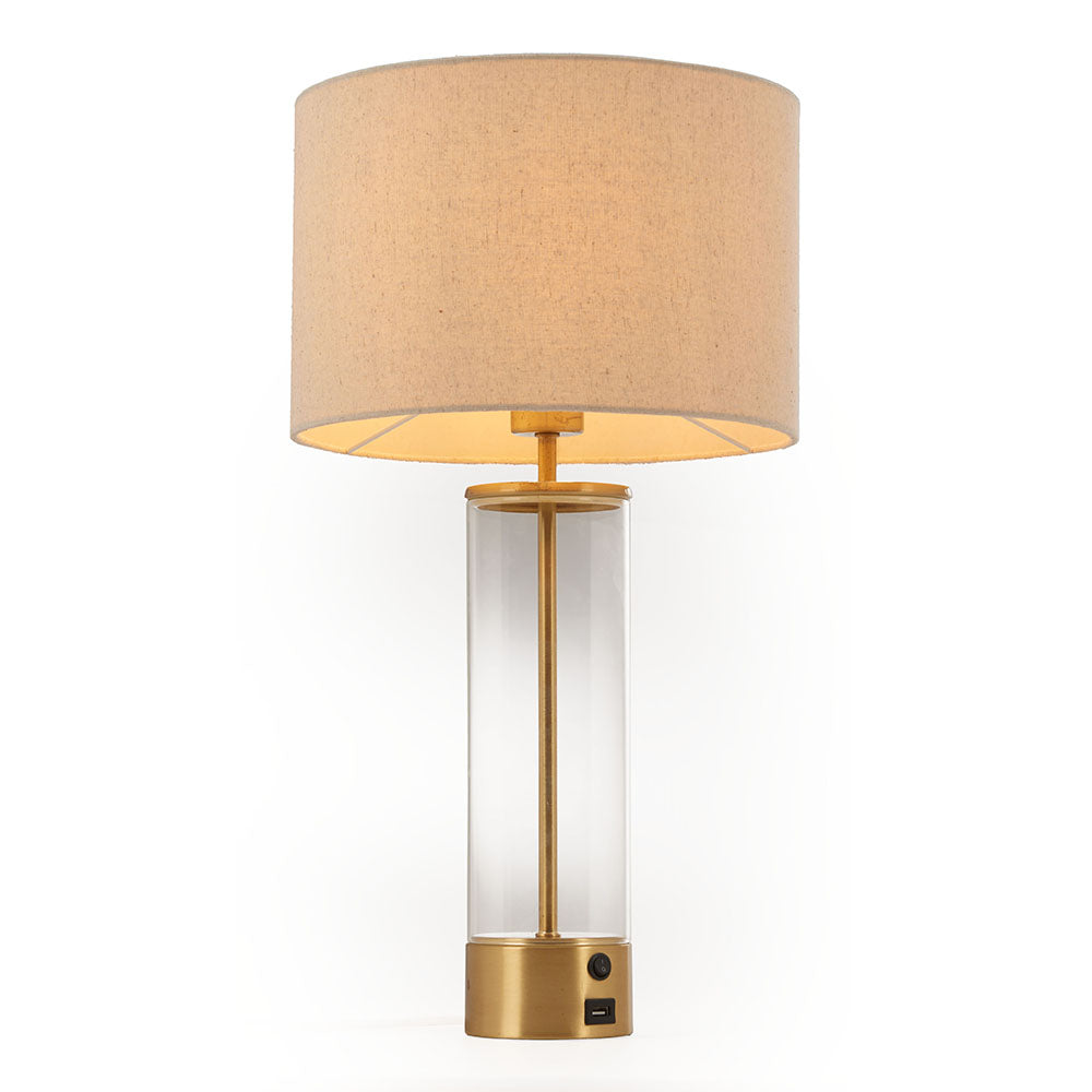 BOREAL TABLE LAMP BEIGE & GOLD