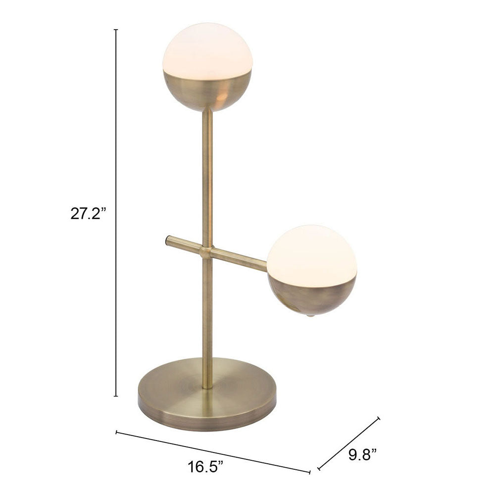 WATERLOO TABLE LAMP WHITE & BRONZE