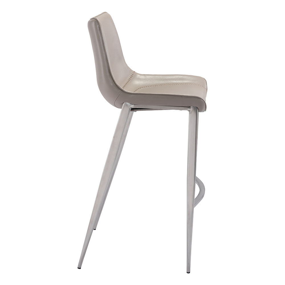 MAGNUS BARSTOOL BROWN & SILVER
