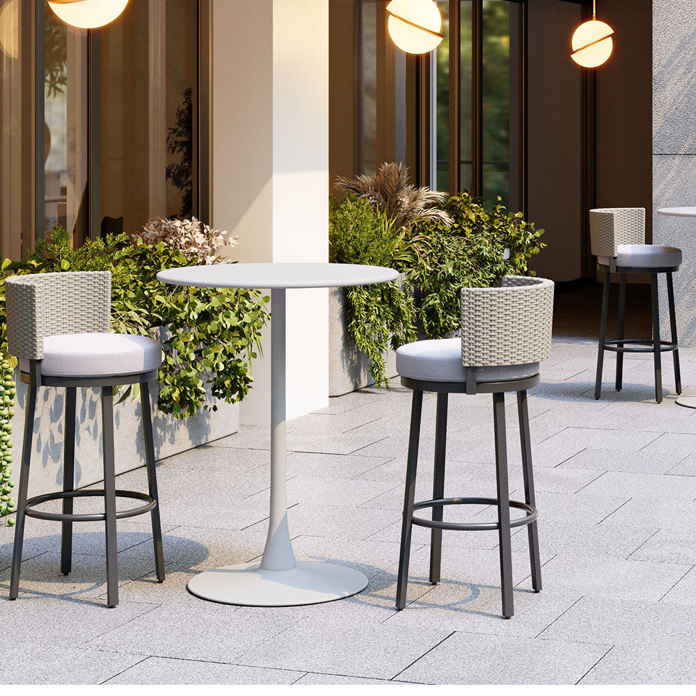 MIDNIGHT WAVE BARSTOOL WHITE