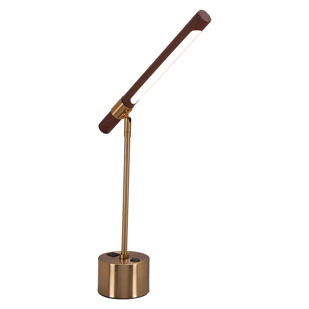 KIPPY TABLE LAMP BROWN & BRASS