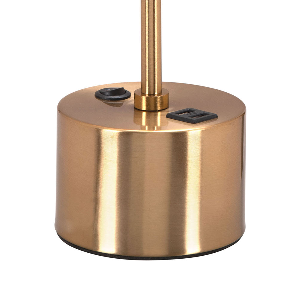 KIPPY TABLE LAMP BROWN & BRASS