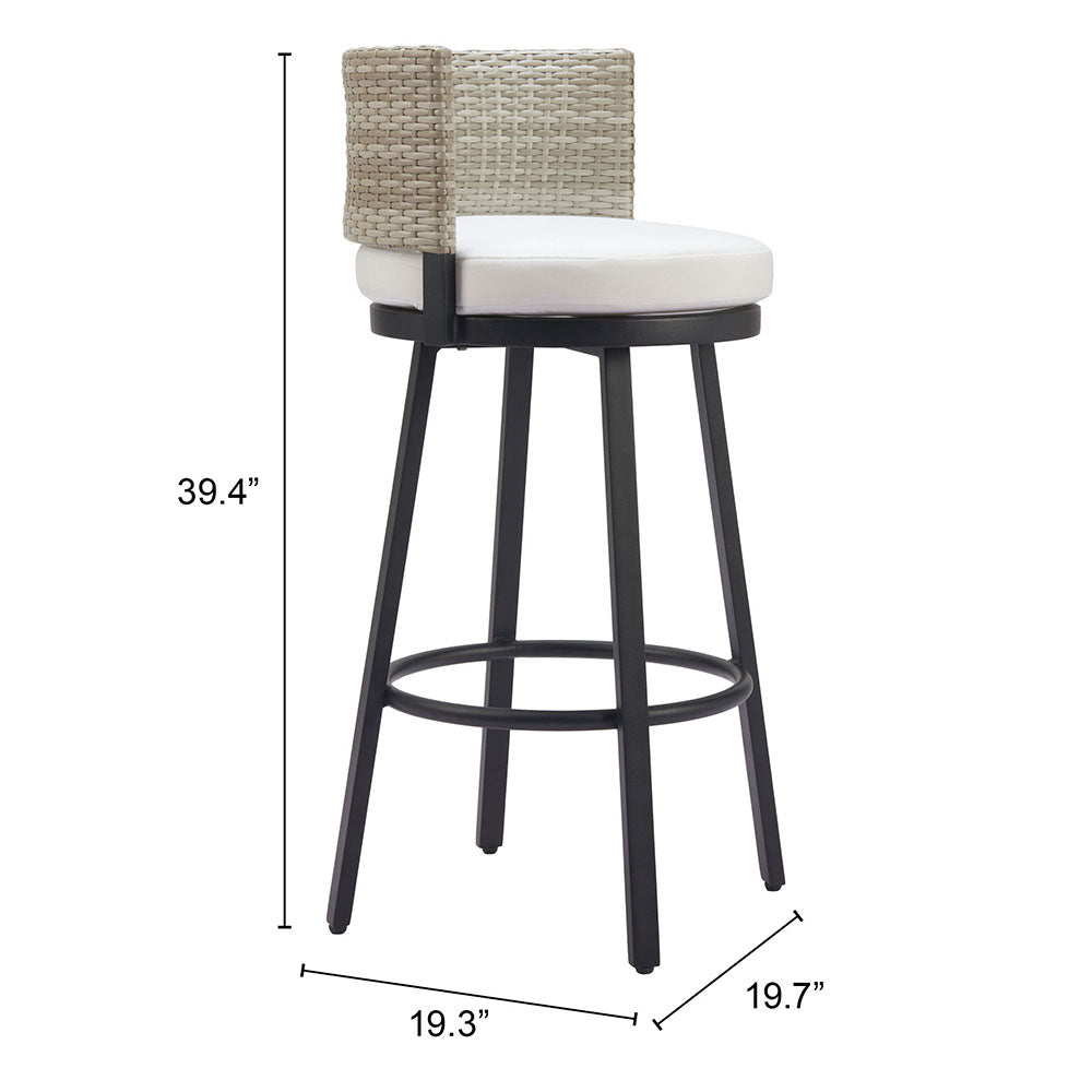 MIDNIGHT WAVE BARSTOOL WHITE