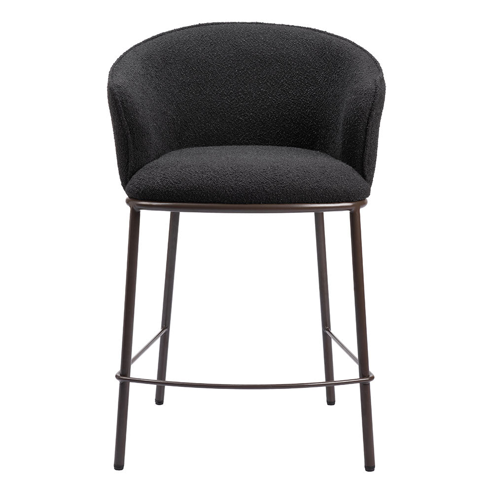 ESSEN COUNTER STOOL BLACK & BRONZE