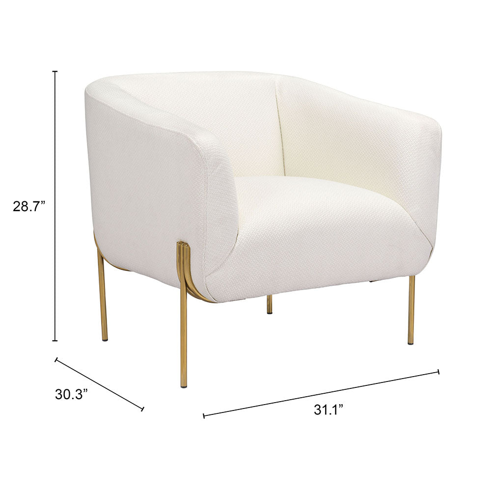 MICAELA ARMCHAIR LVORY