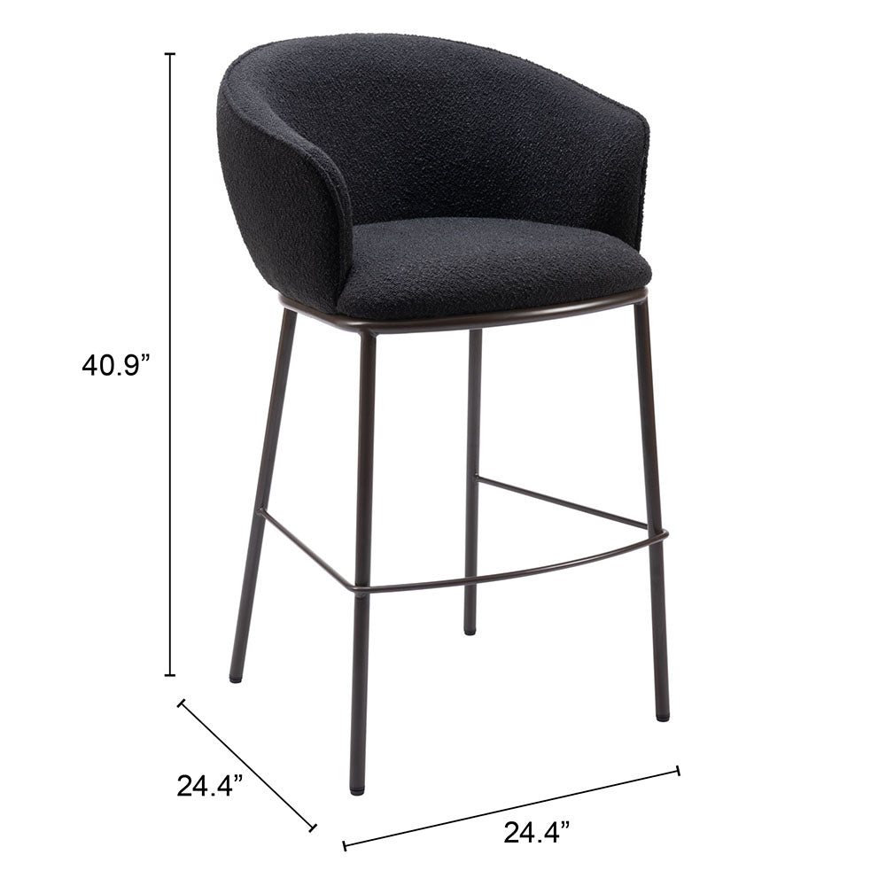ESSEN BARSTOOL BLACK & BRONZE