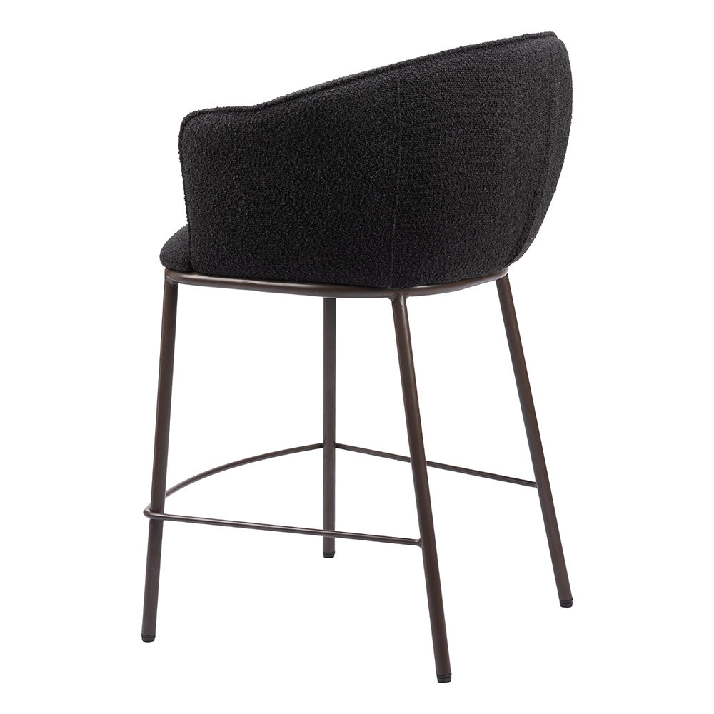 ESSEN COUNTER STOOL BLACK & BRONZE