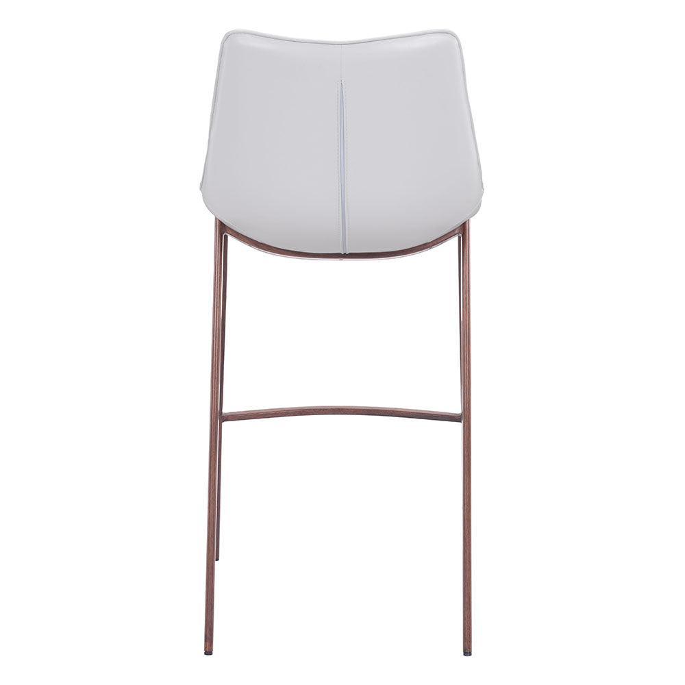 MAGNUS BARSTOOL WHITE & WALNUT
