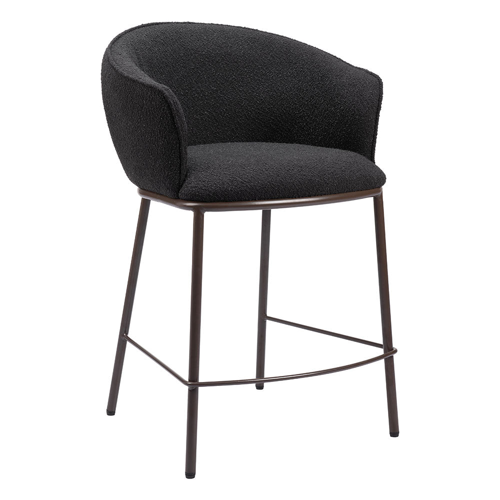 ESSEN COUNTER STOOL BLACK & BRONZE