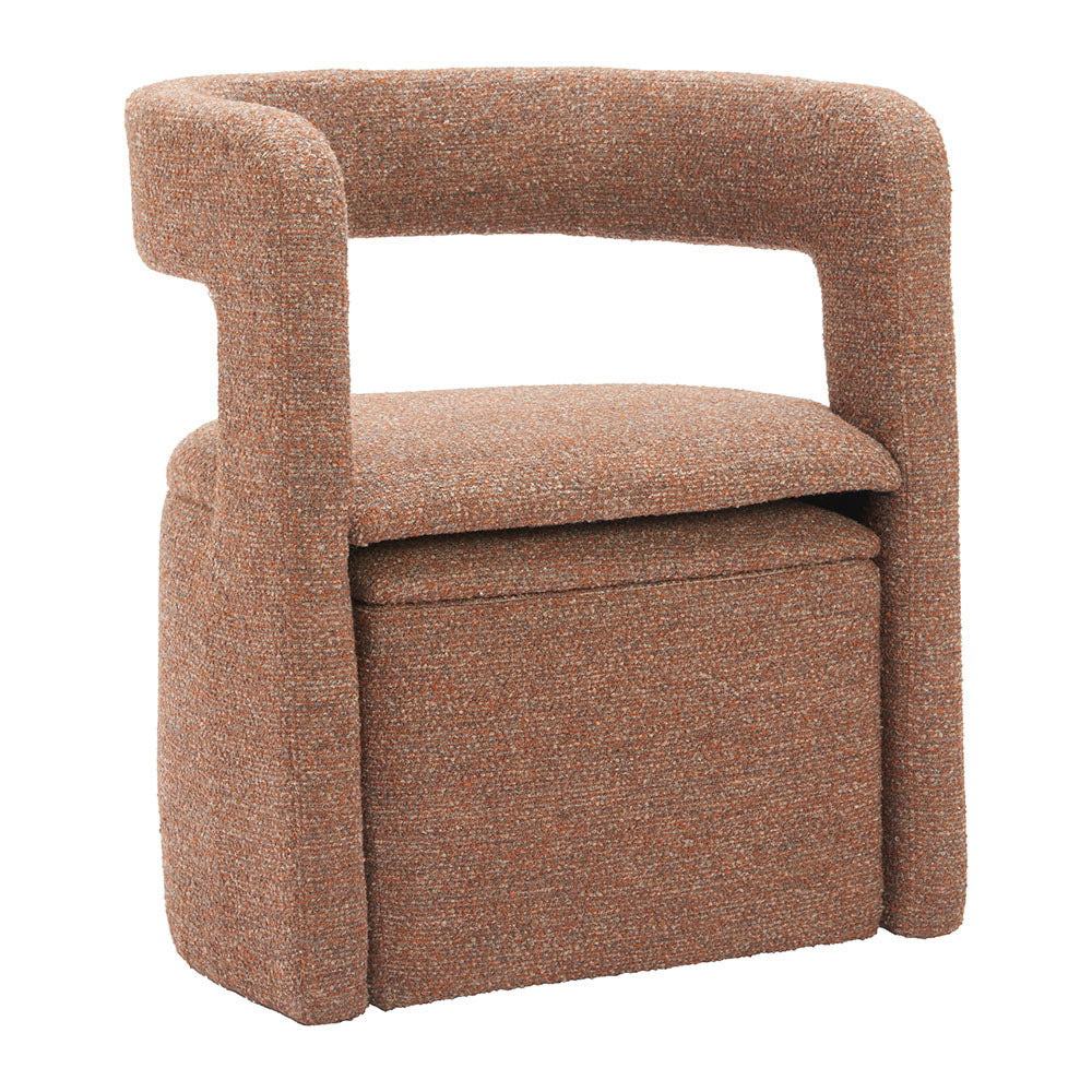 ATRIA ACCENT CHAIR & OTTOMAN TAWNY BROWN