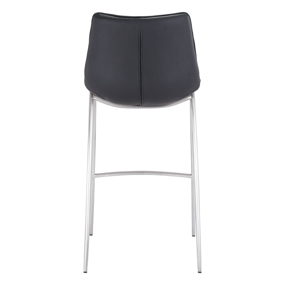 MAGNUS BARSTOOL BLACK & SILVER