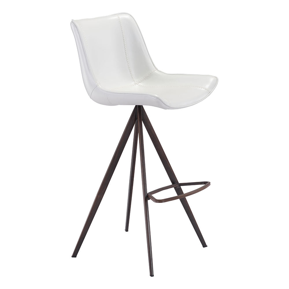 AKI BARSTOOL WHITE & WALNUT