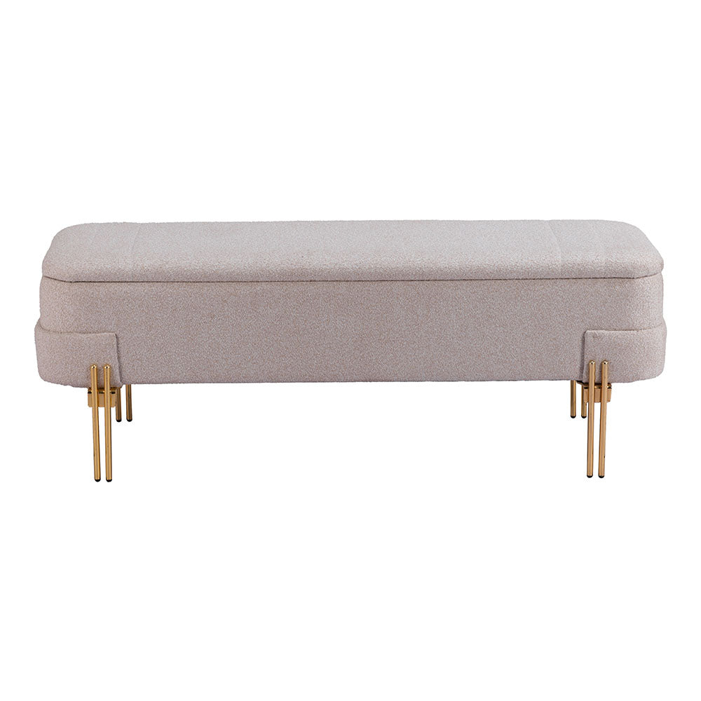 LEBRETON STORAGE BENCH OATMEAL BEIGE
