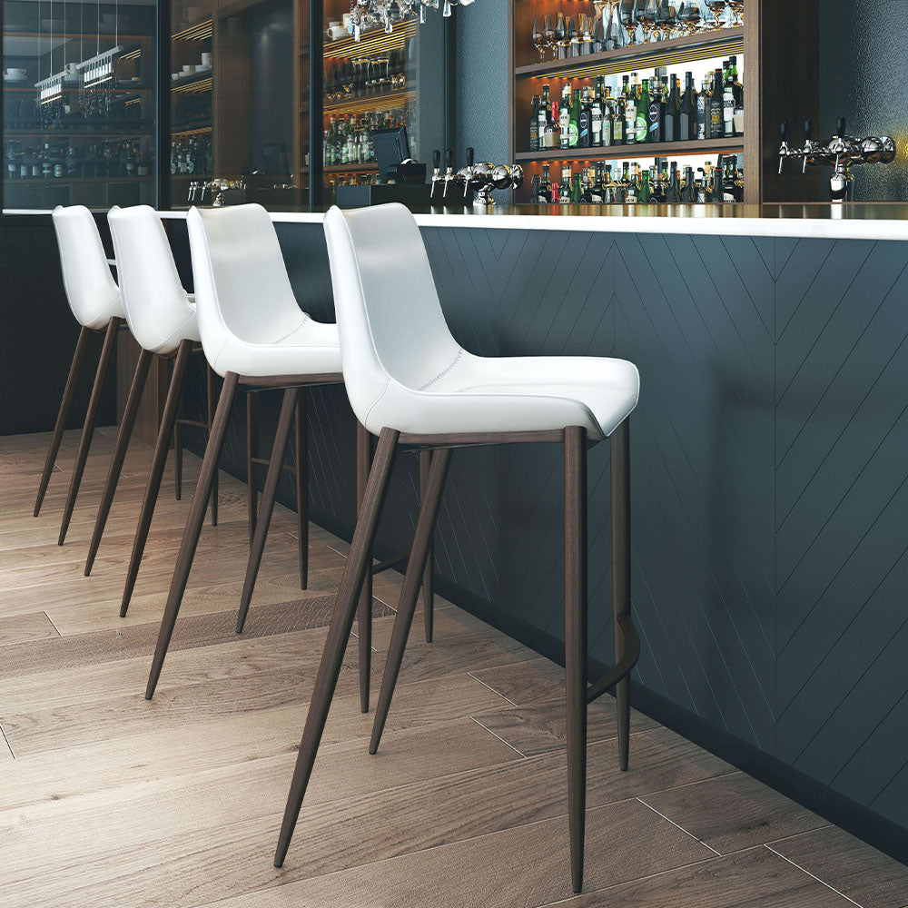 MAGNUS BARSTOOL WHITE & WALNUT