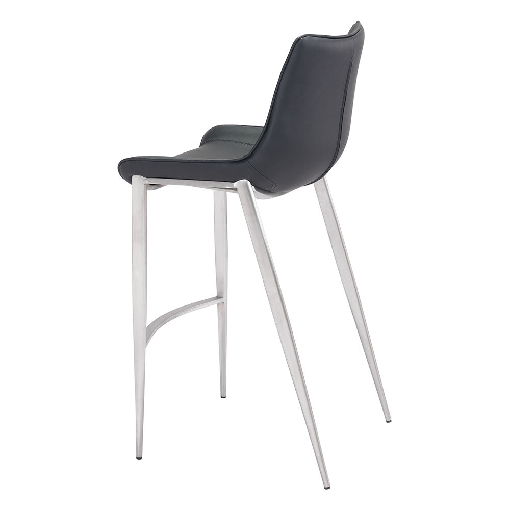 MAGNUS BARSTOOL BLACK & SILVER