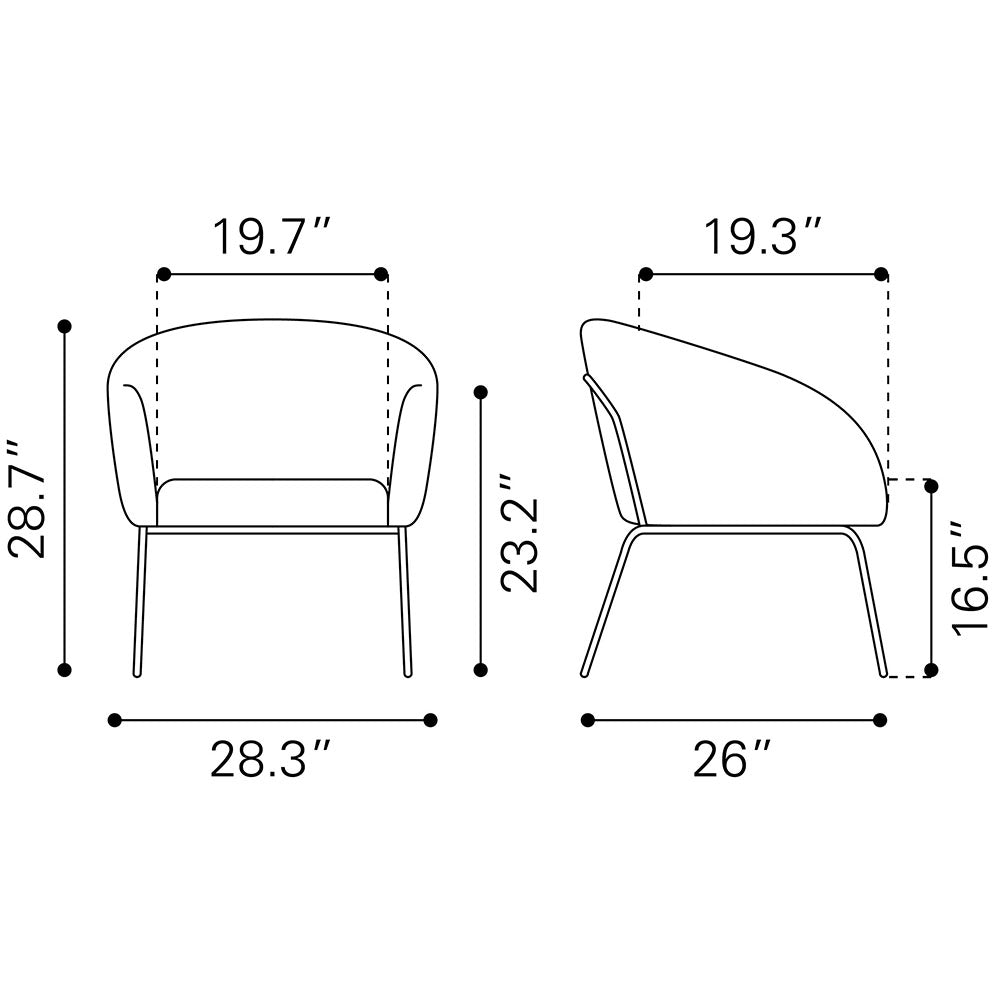 QUINTEN ACCENT CHAIR VINTAGE BROWN
