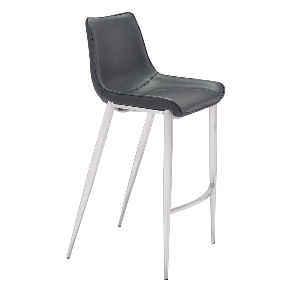 MAGNUS BARSTOOL BLACK & SILVER
