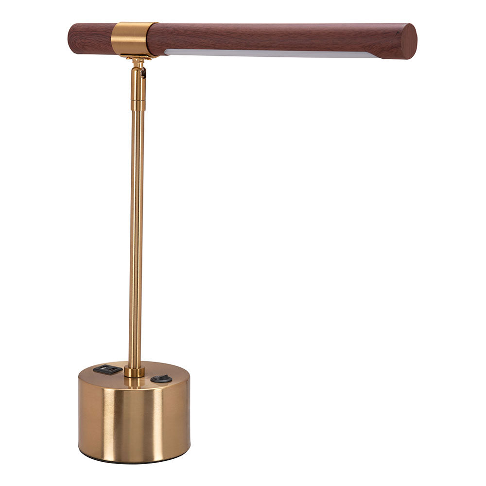 KIPPY TABLE LAMP BROWN & BRASS