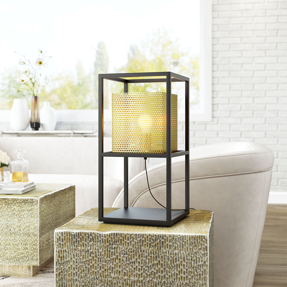 YVES TABLE LAMP GOLD & BLACK